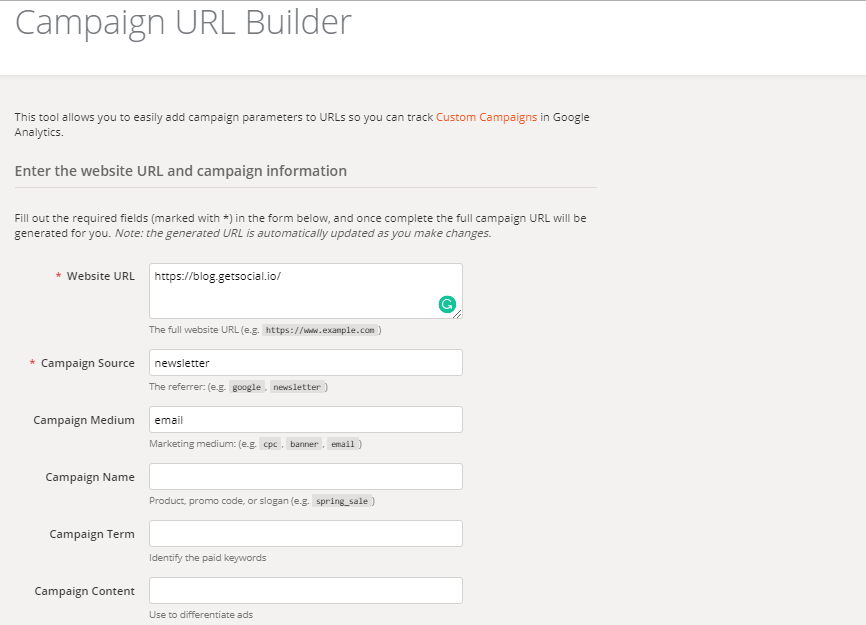 url campaign builder